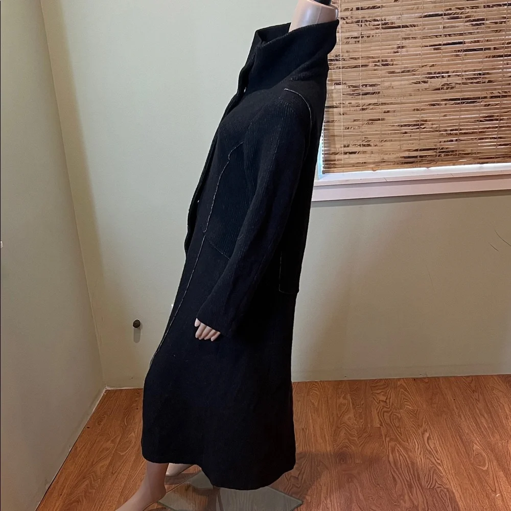 Luukaa Black Sweater Coat with High Collar Size 10 - Picture 4 of 10